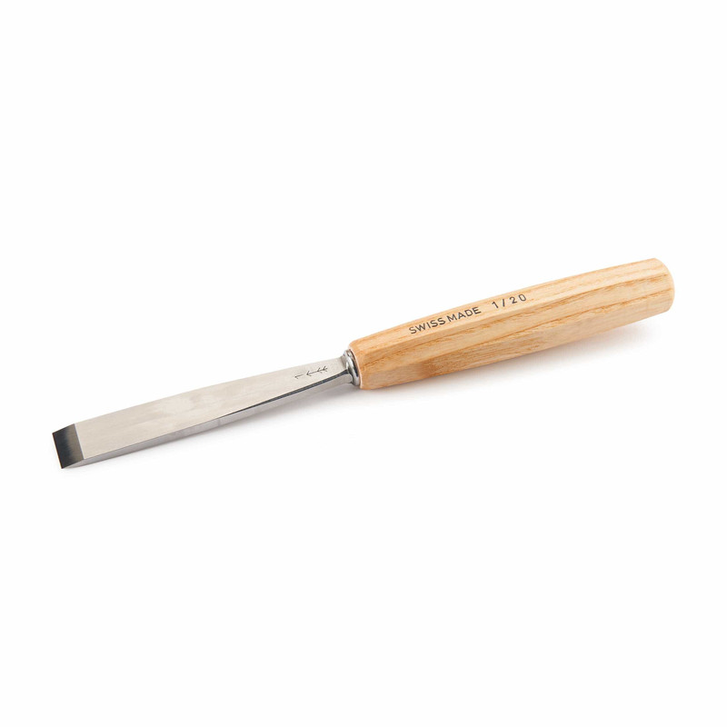 Double Bevel Straight Chisel - Types:Full Size - Sweep:Number 1 - Size:20 mm